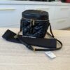 Saint Laurent Grain de Poudre Quilted 80's Vanity Bag Black