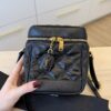 Saint Laurent Grain de Poudre Quilted 80's Vanity Bag Black