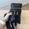 Saint Laurent Grain de Poudre Quilted 80's Vanity Bag Black