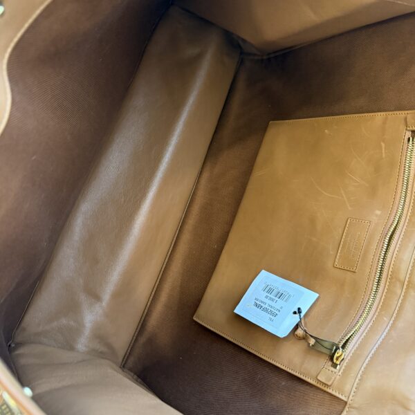 SAINT LAURENT (YSL) Rive Gauche Tote Bag in Raffia and Leather