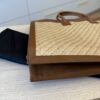 SAINT LAURENT (YSL) Rive Gauche Tote Bag in Raffia and Leather
