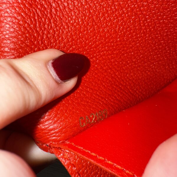 Louis Vuitton Empreinte Bloom Flower Emilie Wallet Marine Rouge