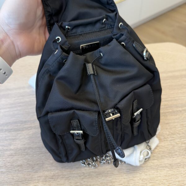 Prada Nylon Vela Mini Crossbody Backpack Black