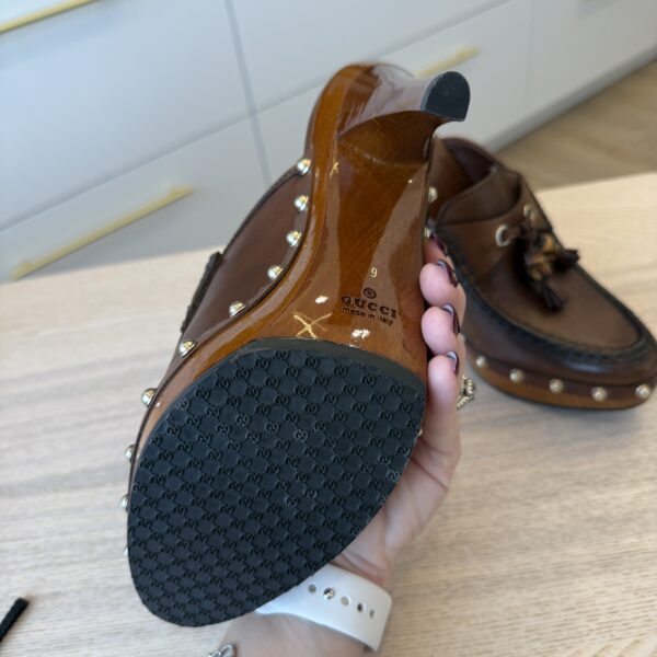 Gucci Black Leather Mules and Clog Size 9