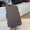 Gucci GG Supreme Monogram Textured Dollar Calfskin Web Small Savoy Toiletry Case Beige Ebony