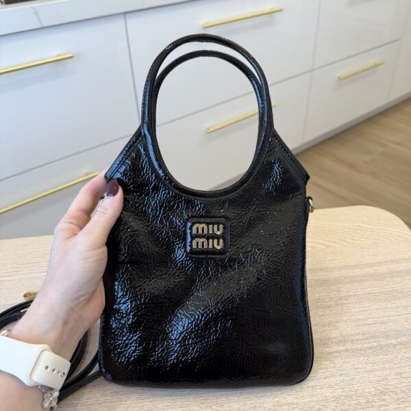 Miu Miu IVY Mini Handbag Naplak Leather Black