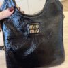 Miu Miu IVY Mini Handbag Naplak Leather Black