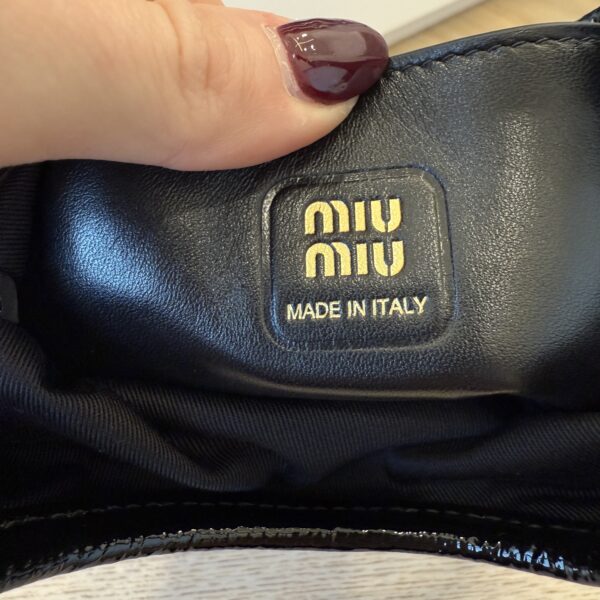 Miu Miu IVY Mini Handbag Naplak Leather Black