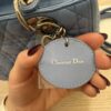 Christian Dior Lambskin Cannage Medium Lady Dior Silver Hardware Blue