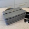 Chanel Lambskin Quilted Small Trendy CC Dual Handle Flap Bag Grey Gold Hardware