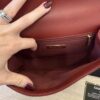Chanel Lambskin Quilted Chain Infinity Top Handle Flap Burgundy