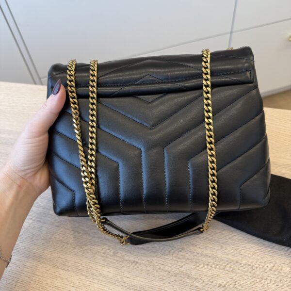 Saint Laurent (YSL) Loulou Small In Quilted Leather Black and Gold Hardware