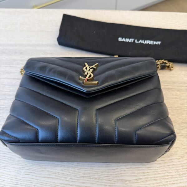 Saint Laurent (YSL) Loulou Small In Quilted Leather Black and Gold Hardware