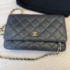 Chanel Caviar Quilted Wallet on Chain WOC Black Gold Hardware