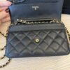 Chanel Caviar Quilted Wallet on Chain WOC Black Gold Hardware