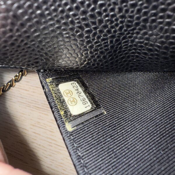 Chanel Caviar Quilted Wallet on Chain WOC Black Gold Hardware