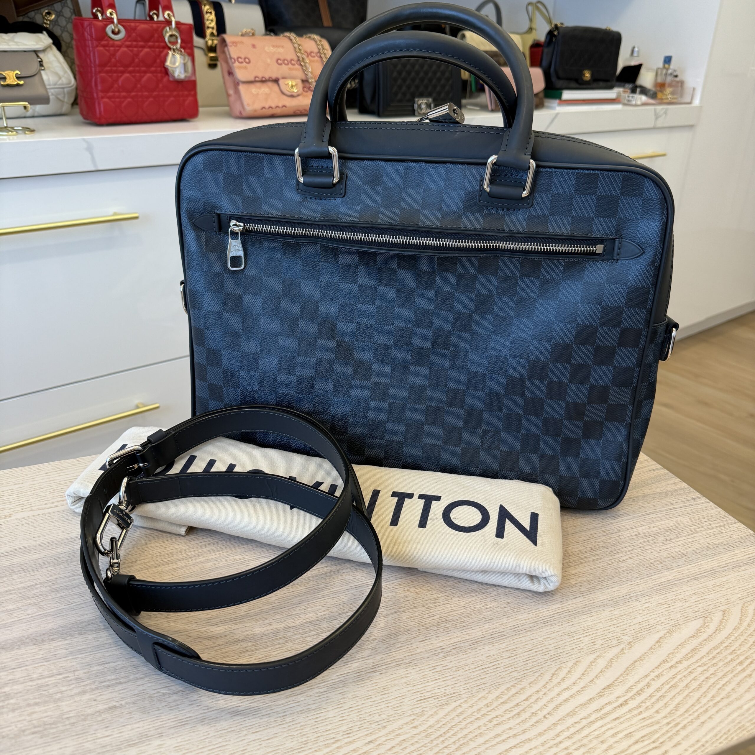 Louis Vuitton Damier Cobalt Porte Document Business