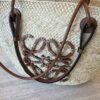 Loewe Iraca Palm Calfskin Medium Anagram Basket Bag Natural Tan