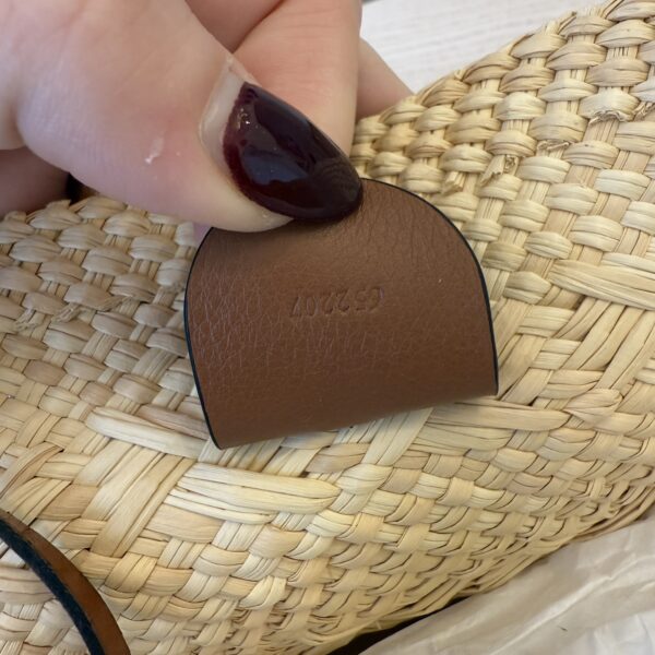 Loewe Iraca Palm Calfskin Medium Anagram Basket Bag Natural Tan