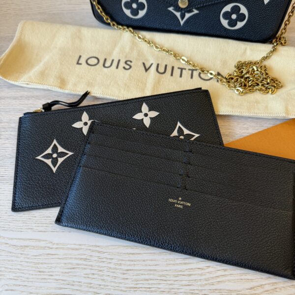 Louis Vuitton Empreinte Monogram Giant Felicie Pochette Black Beige