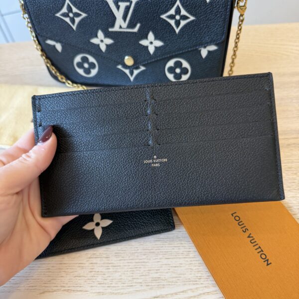 Louis Vuitton Empreinte Monogram Giant Felicie Pochette Black Beige