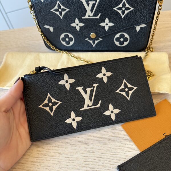 Louis Vuitton Empreinte Monogram Giant Felicie Pochette Black Beige