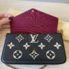Louis Vuitton Empreinte Monogram Giant Felicie Pochette Black Beige