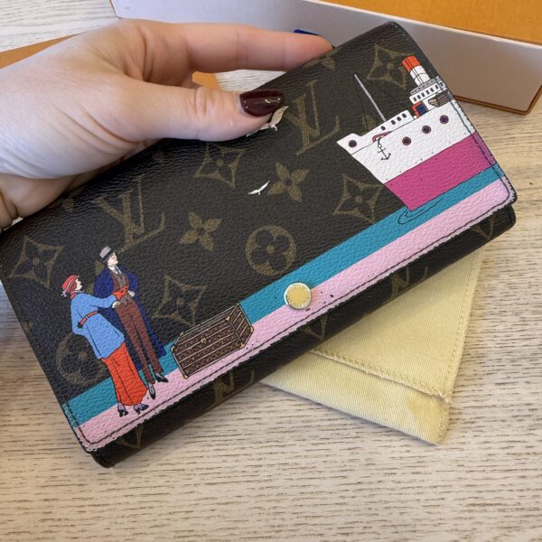 Louis Vuitton Monogram 2016 Christmas Animation Sarah Wallet Rose Ballerine