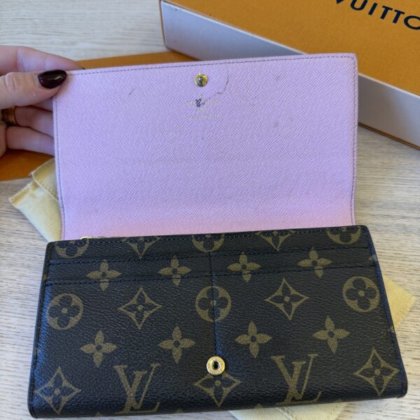 Louis Vuitton Monogram 2016 Christmas Animation Sarah Wallet Rose Ballerine