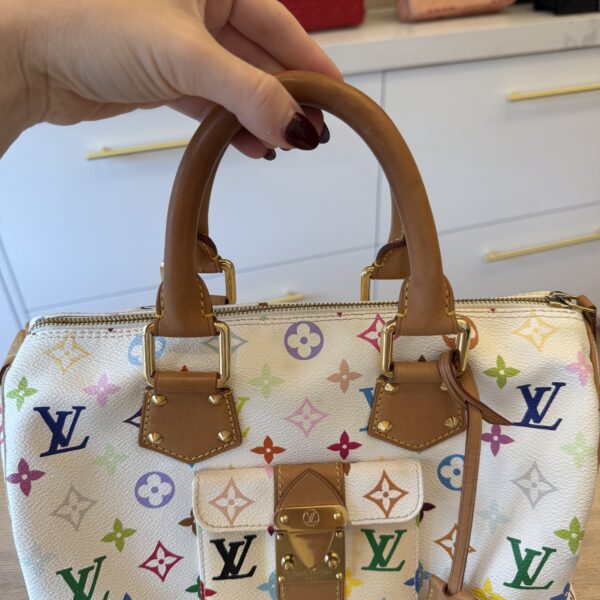 Louis Vuitton Monogram Multicolor Speedy 30 White