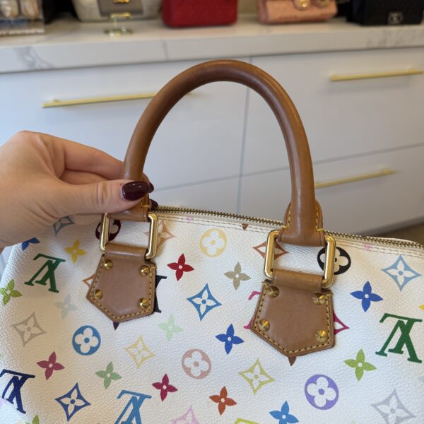 Louis Vuitton Monogram Multicolor Speedy 30 White