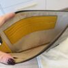 Gucci GG Supreme Monogram Neo Vintage Zip Wristlet Pouch Beige New Acero Crop