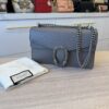 Gucci Pebbled Calfskin Small Dionysus Shoulder Bag Dusty Grey