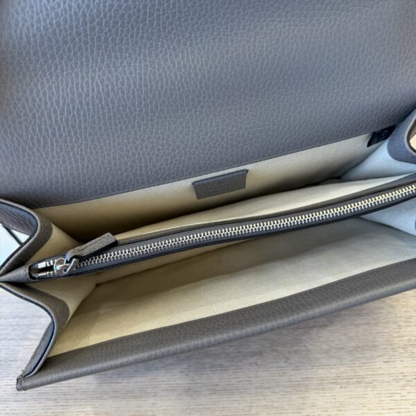 Gucci Pebbled Calfskin Small Dionysus Shoulder Bag Dusty Grey