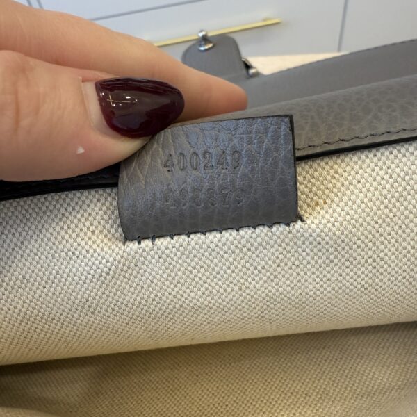 Gucci Pebbled Calfskin Small Dionysus Shoulder Bag Dusty Grey
