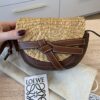 Loewe Raffia and Calfskin Mini Gate Bag