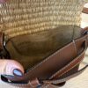 Loewe Raffia and Calfskin Mini Gate Bag