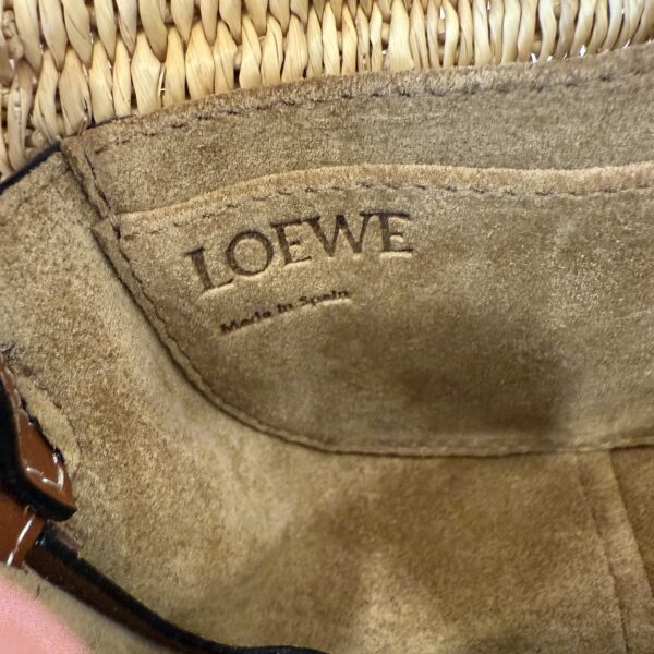Loewe Raffia and Calfskin Mini Gate Bag