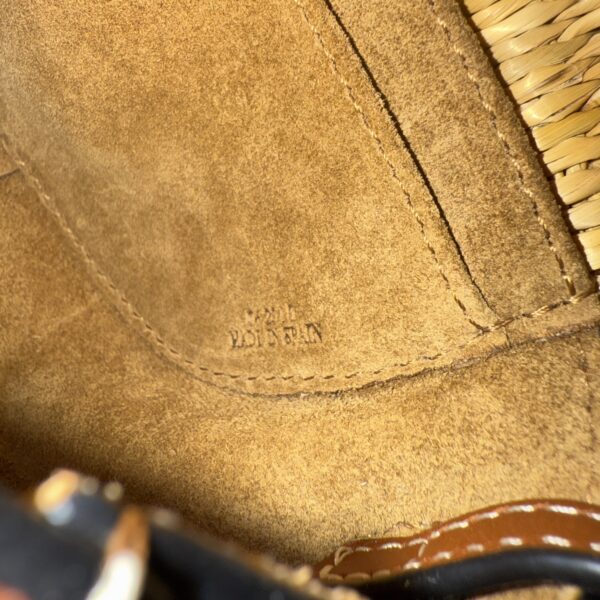 Loewe Raffia and Calfskin Mini Gate Bag