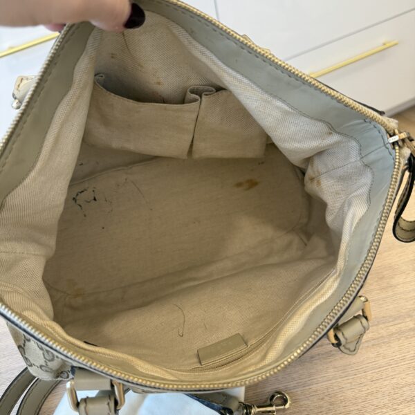 Gucci Sukey Top Handle Satchel GG Canvas with Leather Large