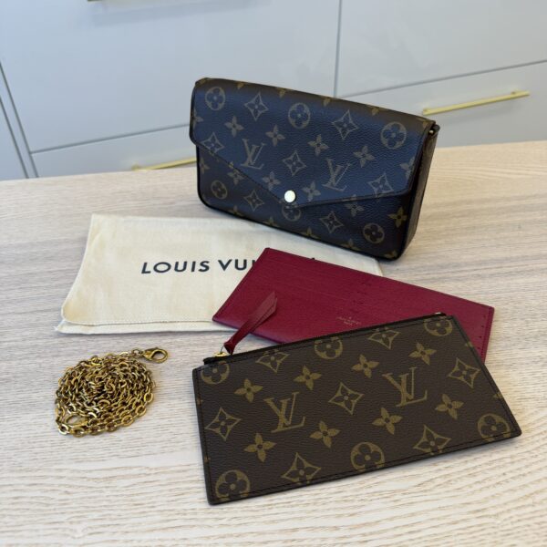 Louis Vuitton Monogram Pochette Felicie Chain Wallet
