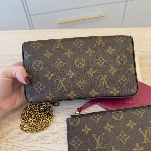 Louis Vuitton Monogram Pochette Felicie Chain Wallet