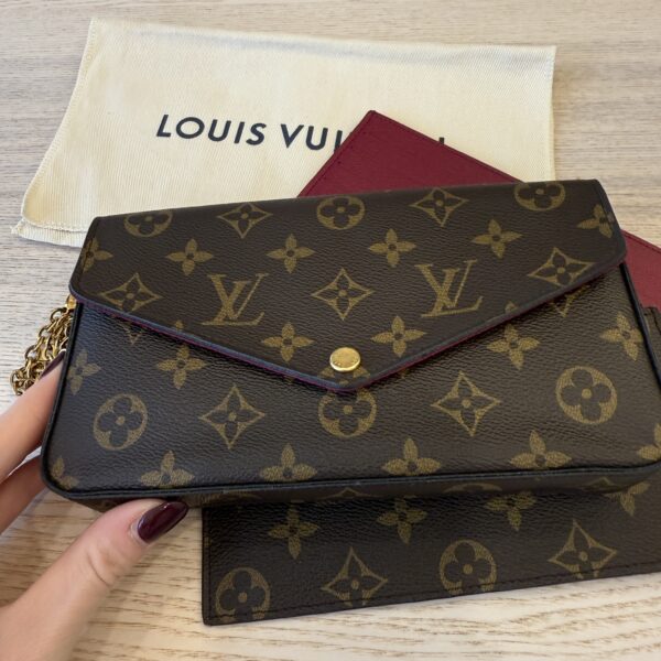 Louis Vuitton Monogram Pochette Felicie Chain Wallet