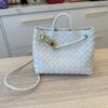 Bottega Veneta Nappa Intrecciato Small Andiamo Shoulder Bag White