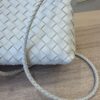 Bottega Veneta Nappa Intrecciato Small Andiamo Shoulder Bag White