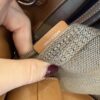 Burberry Canvas Mega Check Medium Ashby Hobo Saddle Brown