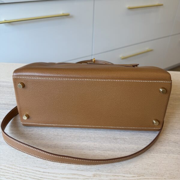 Hermes Kelly Handbag Gold Courchevel with Gold Hardware 28