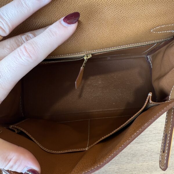 Hermes Kelly Handbag Gold Courchevel with Gold Hardware 28