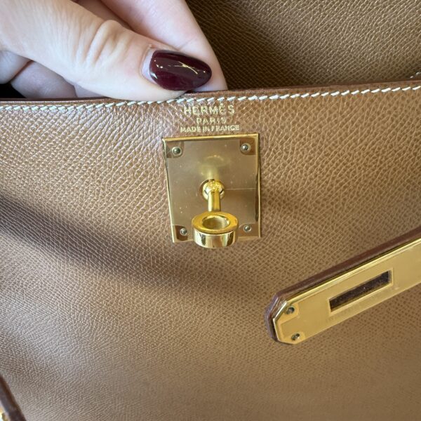 Hermes Kelly Handbag Gold Courchevel with Gold Hardware 28