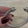 David Yurman Classic Cable Bracelet Sterling Silver with Diamonds, 7mm